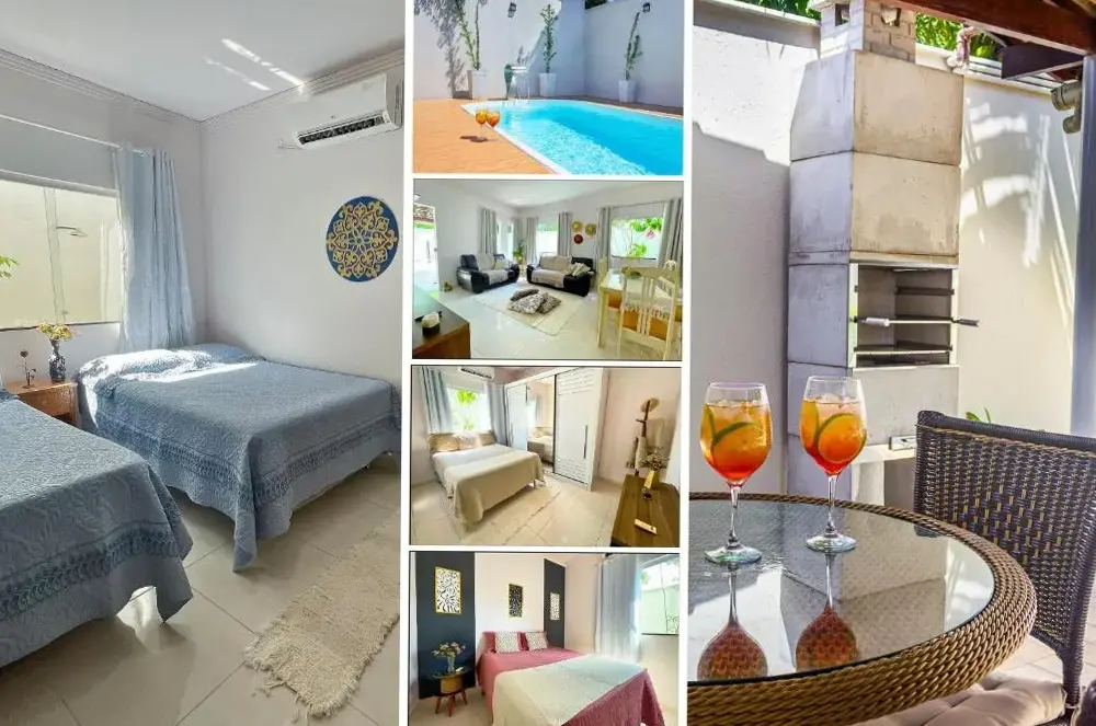 Casa Privativa De 3 Quartos Com Piscina Com Aquecimento Solar A 800m..