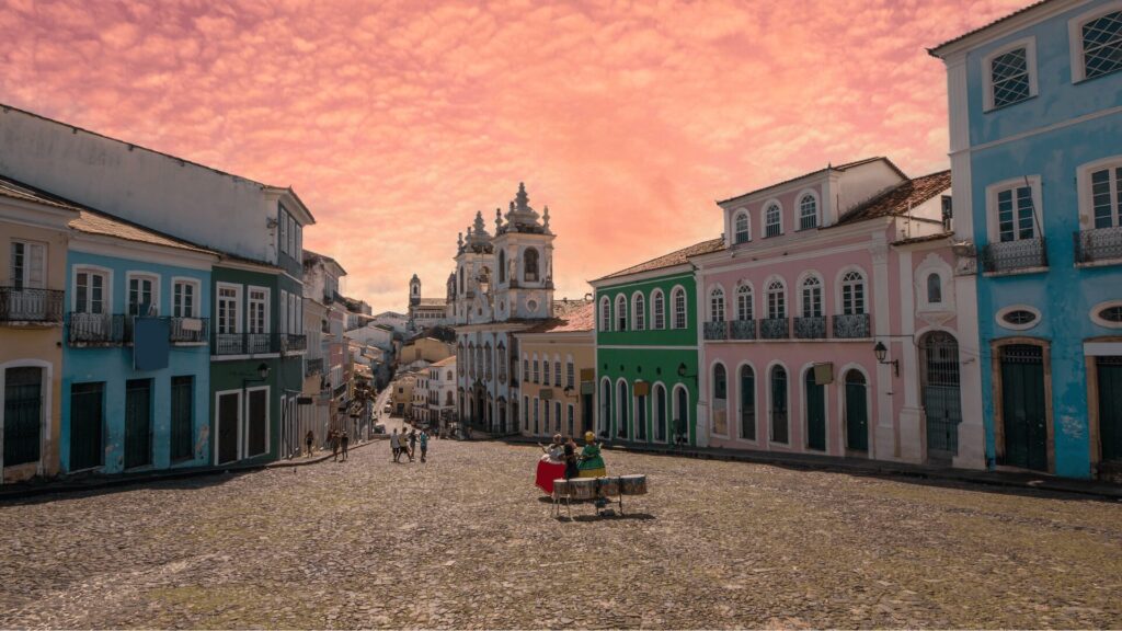 Entardecer no centro histórico de Salvador