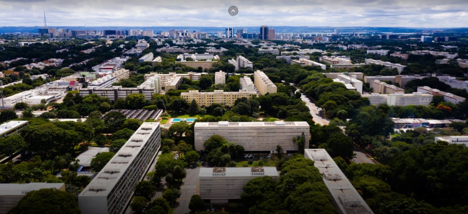 Vista aérea Quadra Modelo, 308 Sul - Na cidade de Brasília