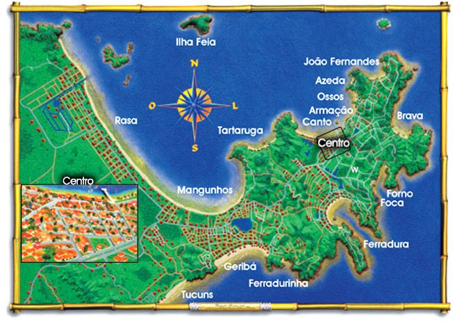 Mapa de Praias de Búzios - Pinterest