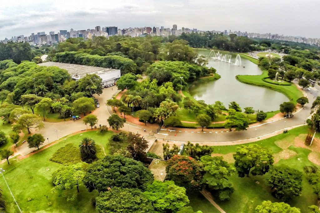 Vista aérea do parque Ibirapuera São Paulo