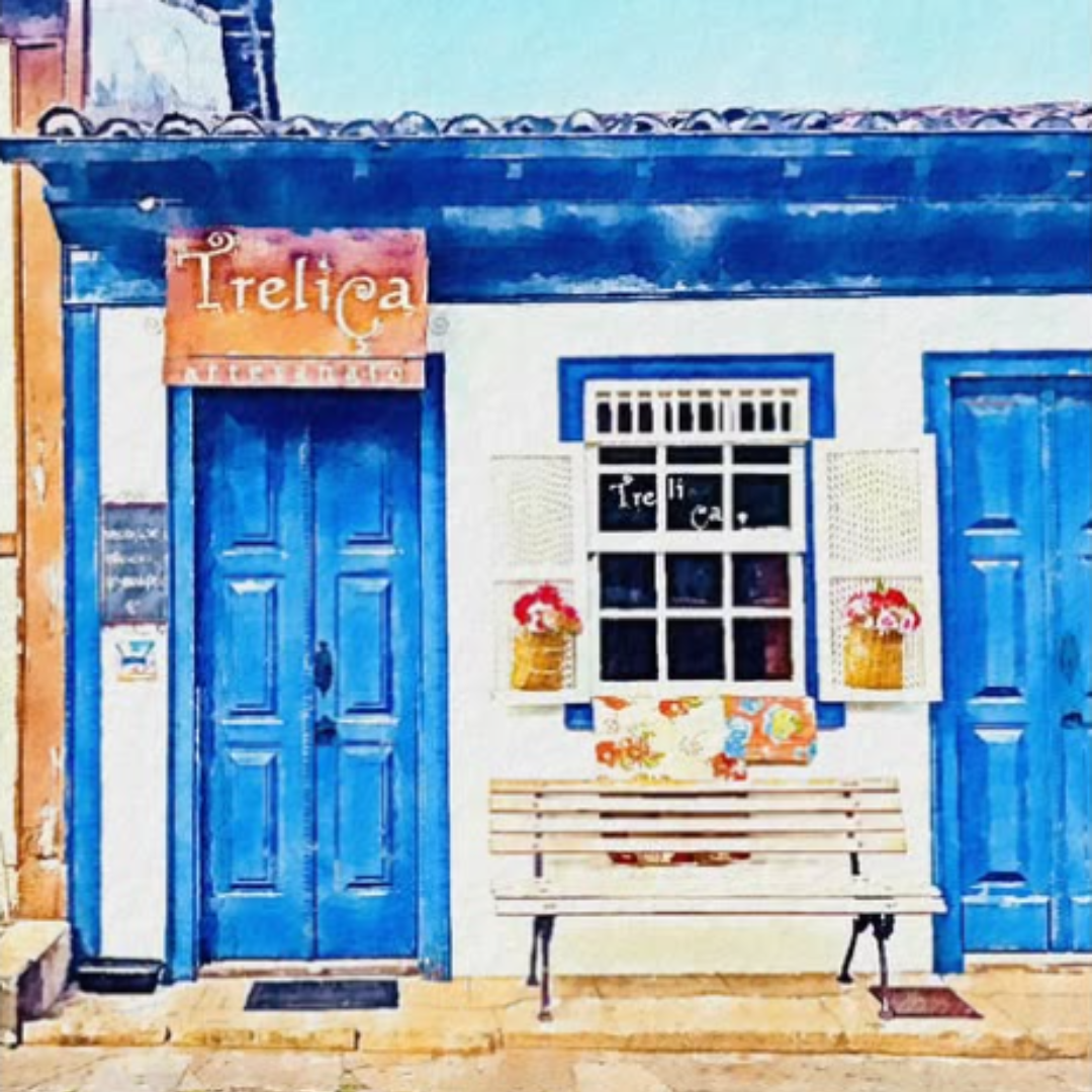Fachada da loja Treliça, em Diamantina
