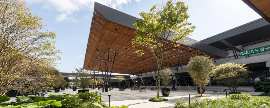 Cobertura do aeroporto Hercílio Luz, em Forianópolis