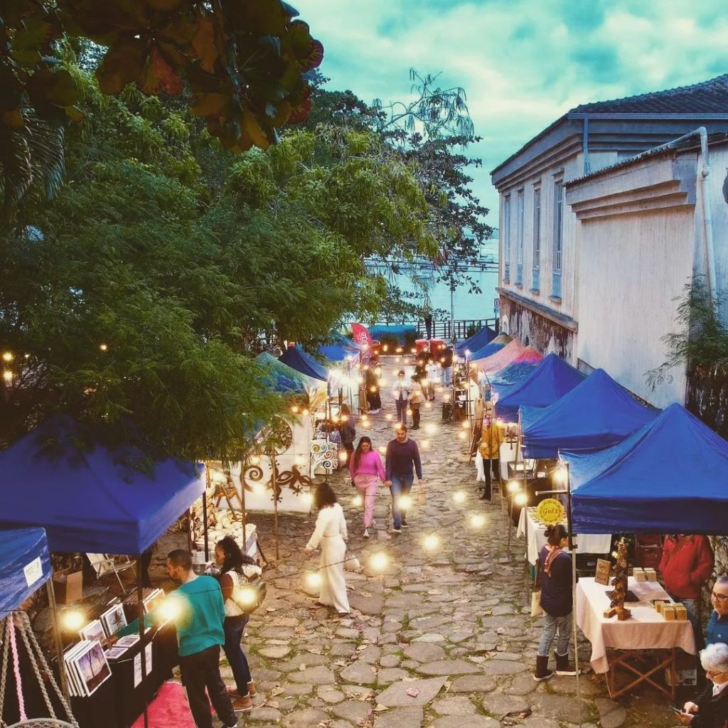 Vista da Feira das Alfaias, em Florianópolis
