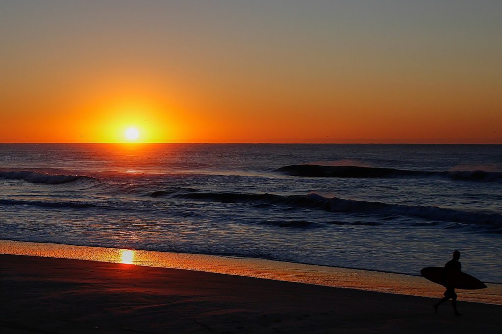 Por-do-sol praia de Campeche, em Florianópolis