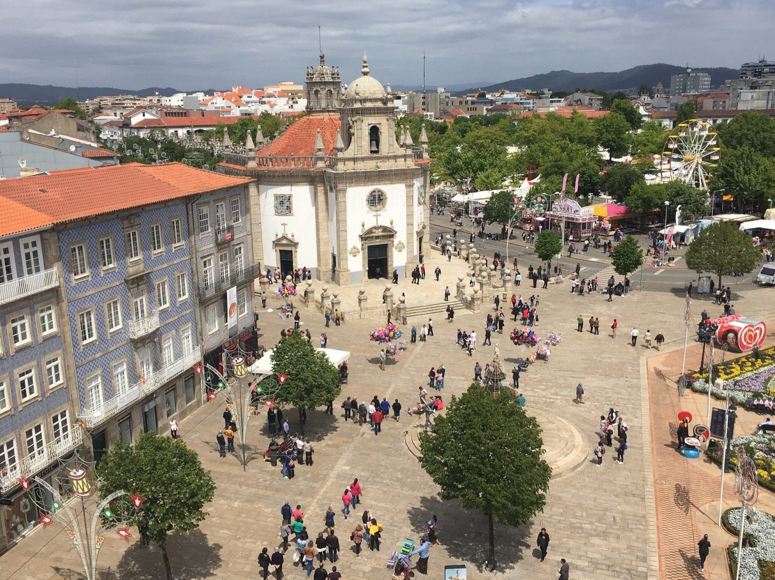 Vista de cima da Igreja do Senhor Bom Jesus da Cruz de Barcelos