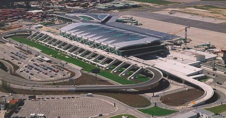 Vista aérea do Aeroporto do Porto, Aeroporto Francisco Sá Carneiro.