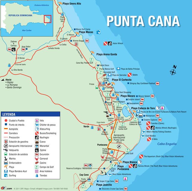 Mapa Turístico de Punta Cana