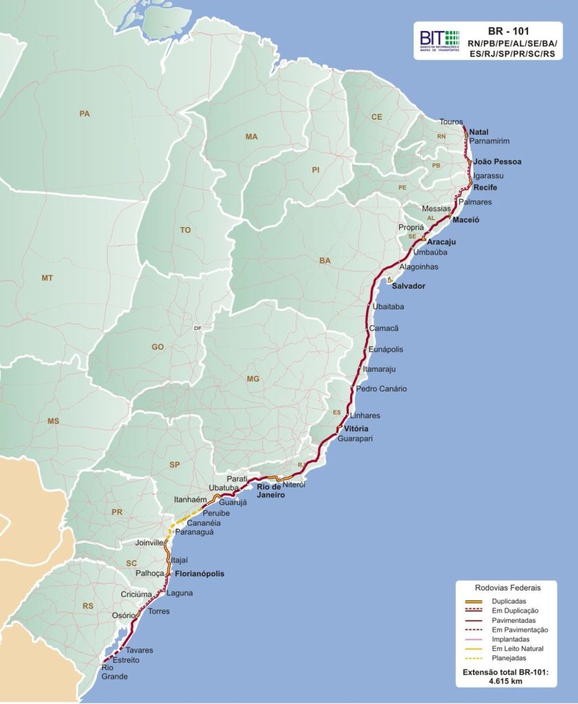 Mapa da BR-101