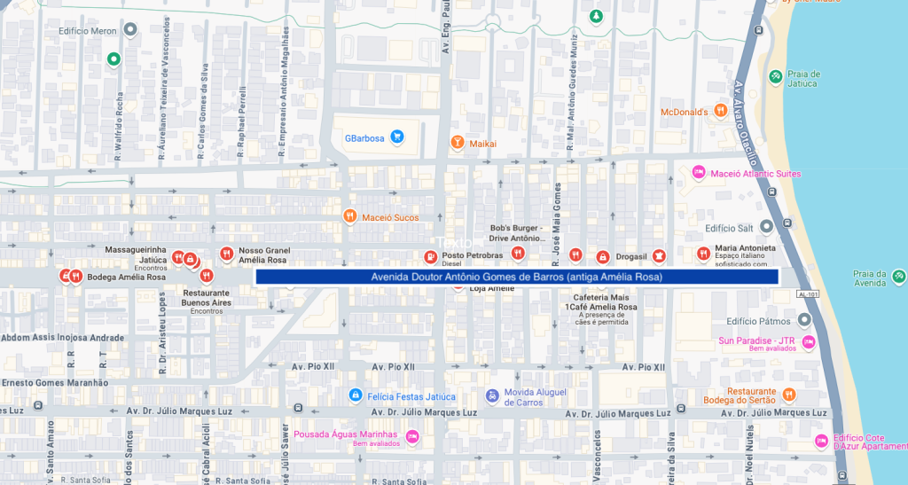 Google Maps - Av. Doutor Antônio Gomes de Barros