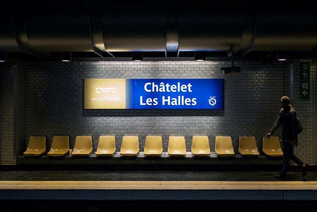 Foto da famosa Estação Châtelet-Les Halles em Paris.